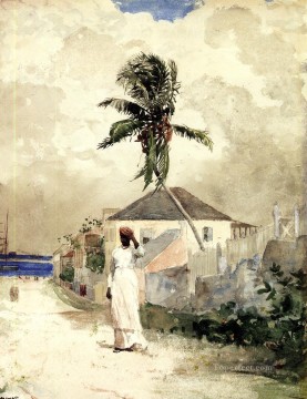  road Painting - Along the Road Bahamas Realism painter Winslow Homer